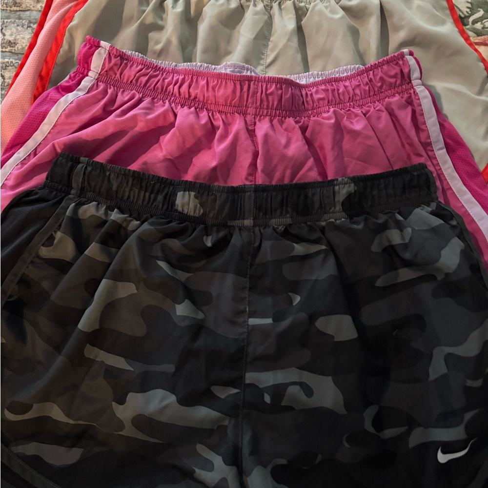 LOT of 6.  Nike Black and Pink Athletic Shorts